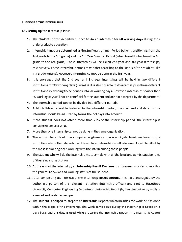 Internship Guidelines for Computer Engineering | PDF | Internship | Job ...