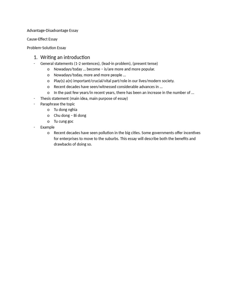 Writing Effective Essay Introductions | PDF