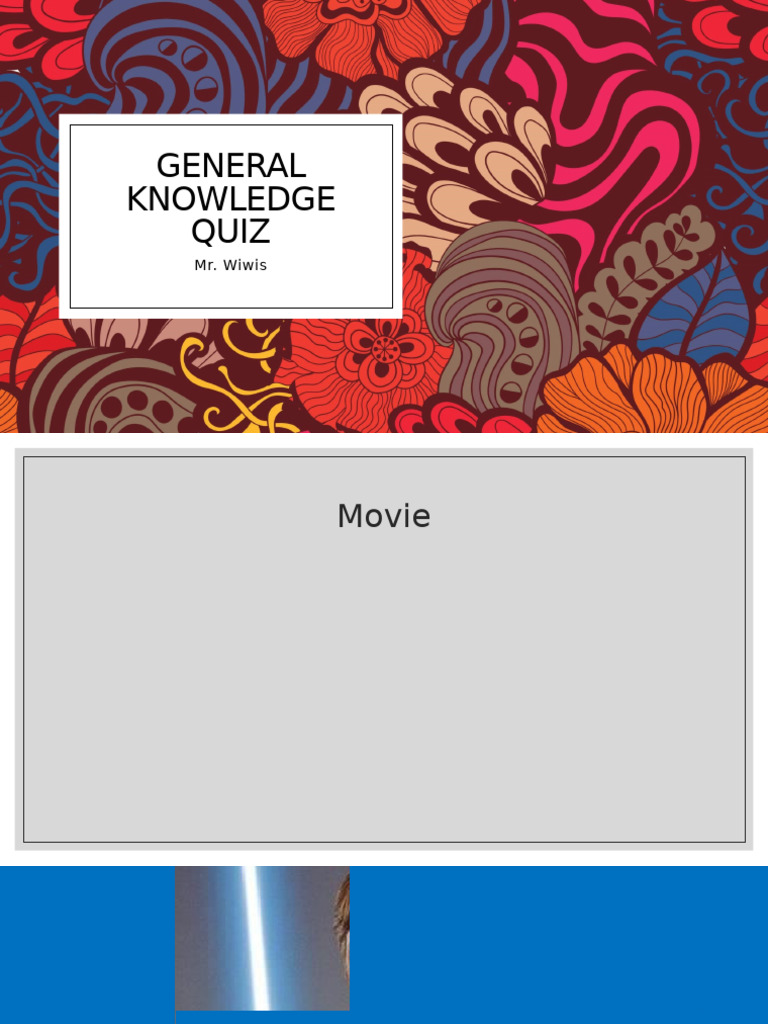 General Knowledge Quiz | PDF
