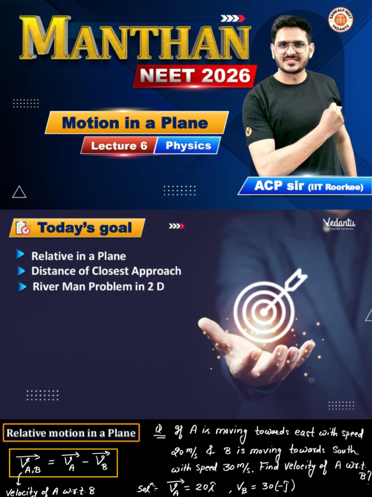 Motion in A Plane - 6 | PDF