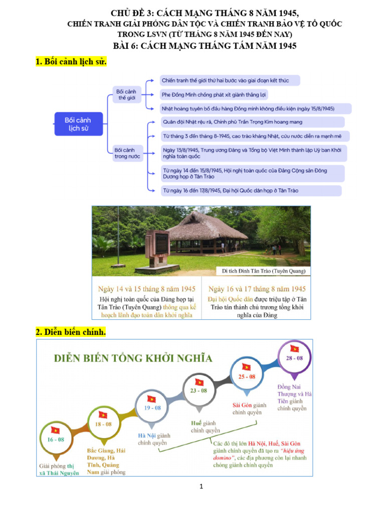 HSG 12 Bài 6 CMT8 Năm 1945 | PDF