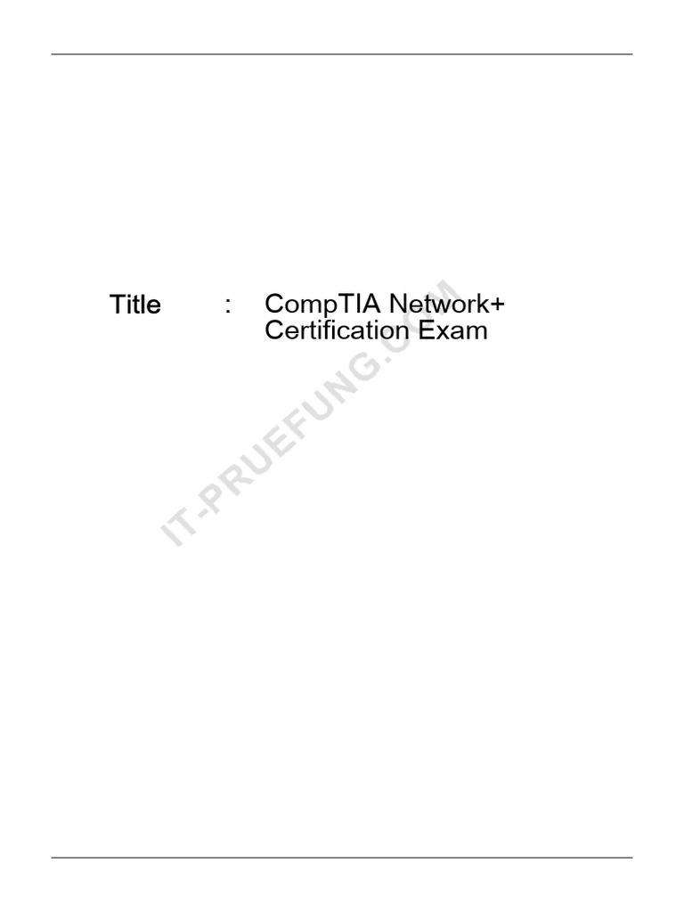 CompTIA Network+ Exam N10-009 Guide | PDF | Computer Network | Domain ...