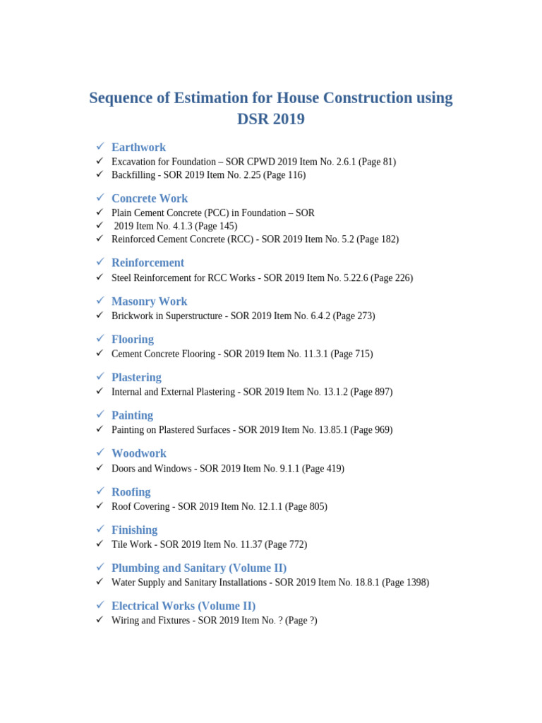 House Construction Estimation Guide | PDF