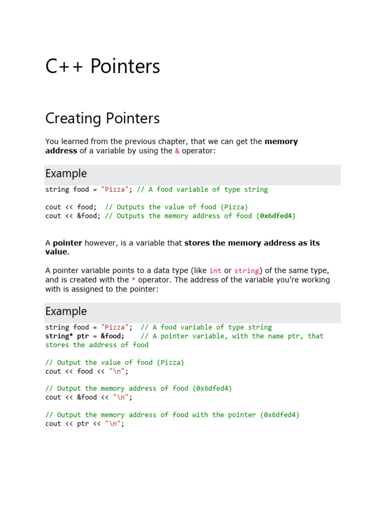 Pointer | PDF