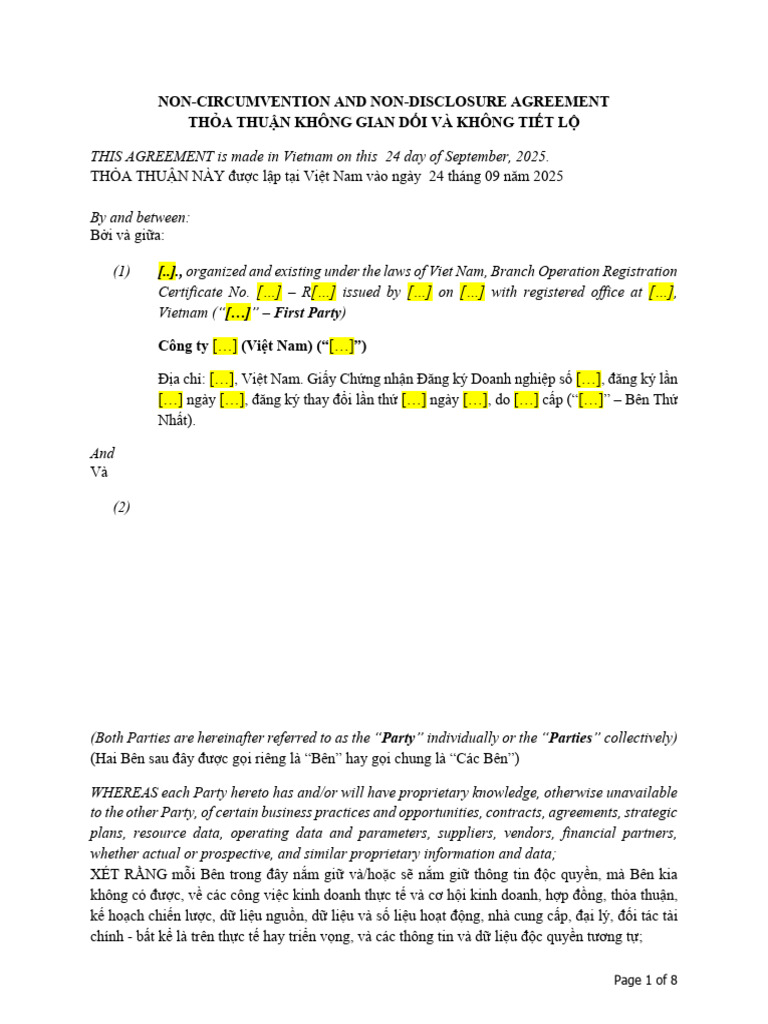 NDA Template 5 | PDF