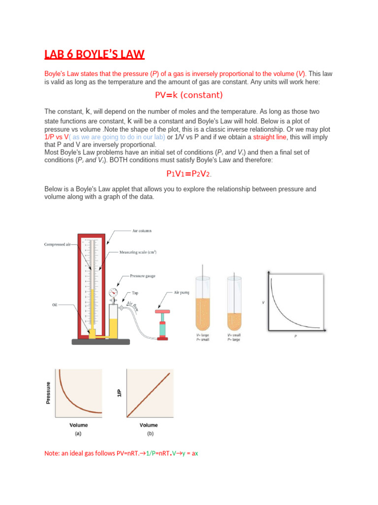 Understanding Boyle's Law in Gases | PDF
