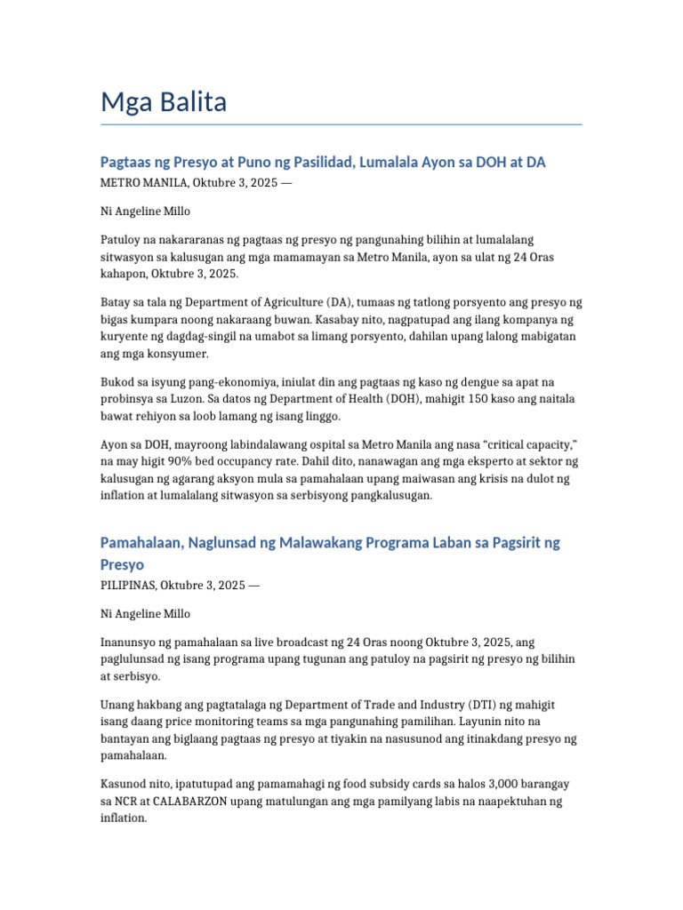 Balita | PDF
