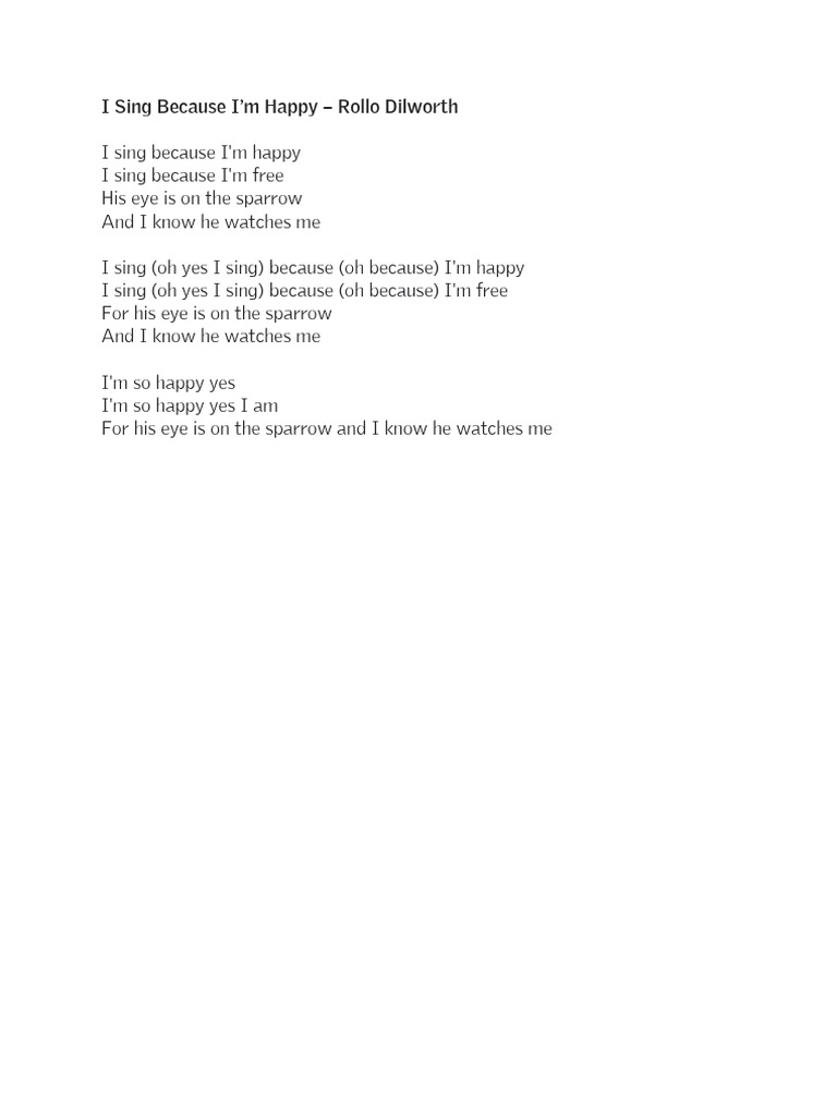 I Sing Because Im Happy Rollo Dilworth 250902 171817 | PDF