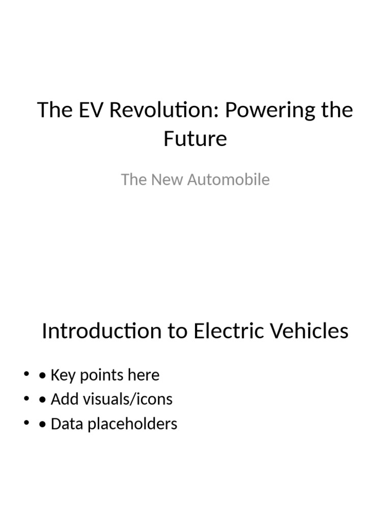 Electric Vehicles (EV Revolution) | PDF