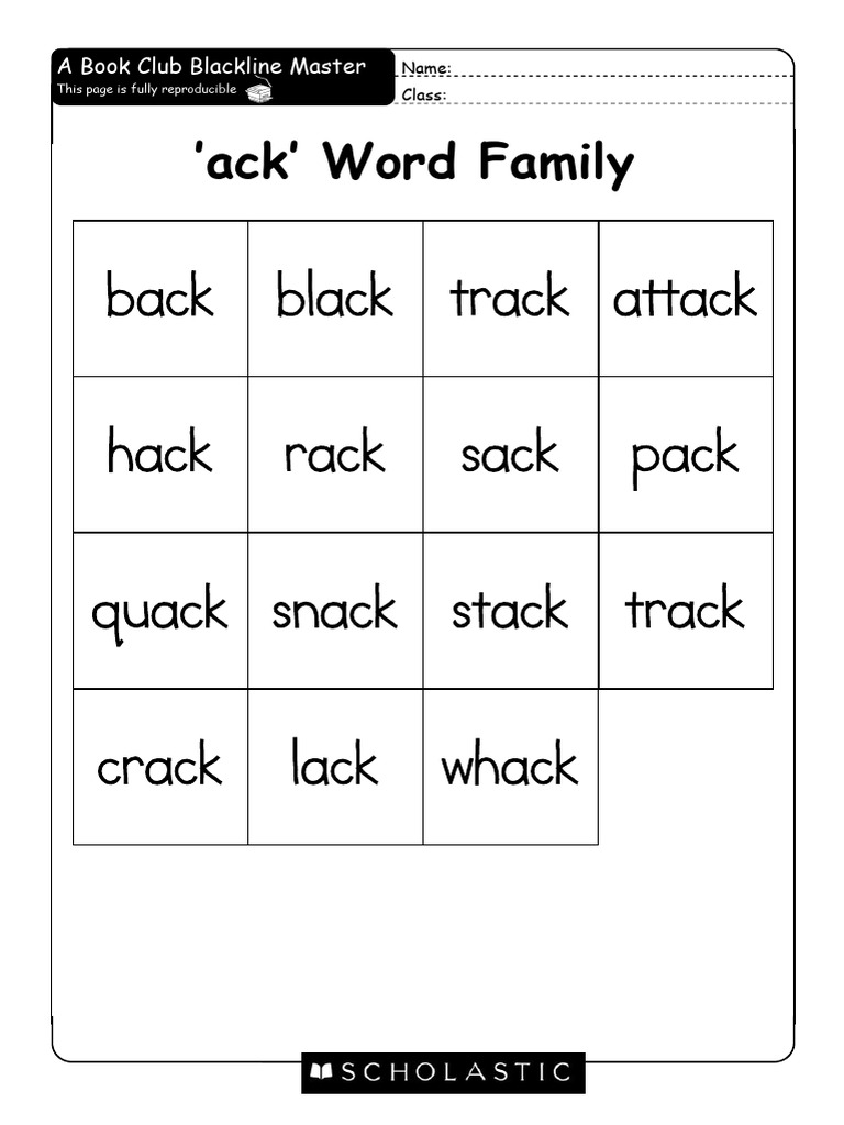 Word Family Activities for Kids | PDF