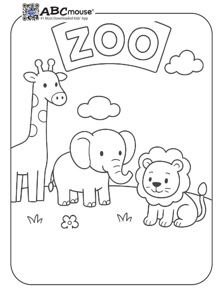 ABCmouse Zoo Coloring Page 12 | PDF