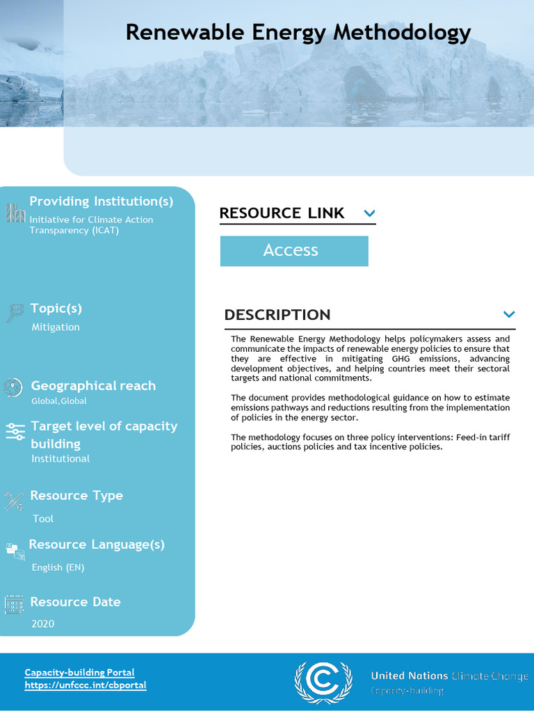Renewable Energy Methodology | PDF