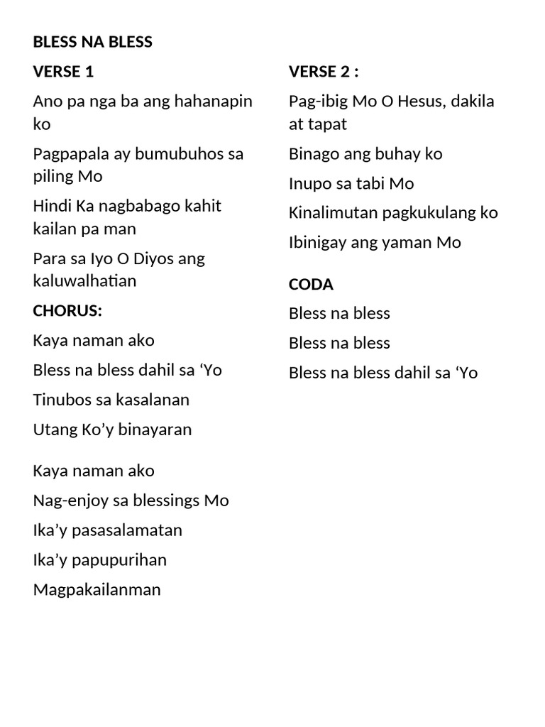 Bless Na Bless | PDF