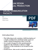 Curriculum Design Audiovisual Production School Social Communication Faculty