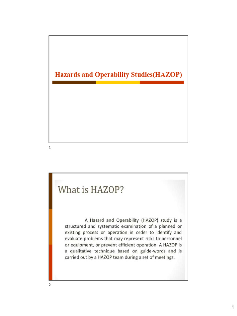 HAZOP Study Process for Chemical Safety | PDF | Chemical Reactor ...