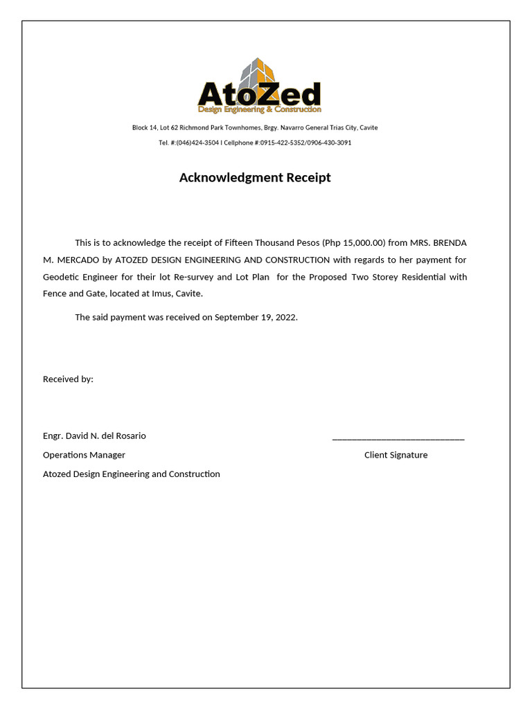 Acknowledgment 2 | PDF