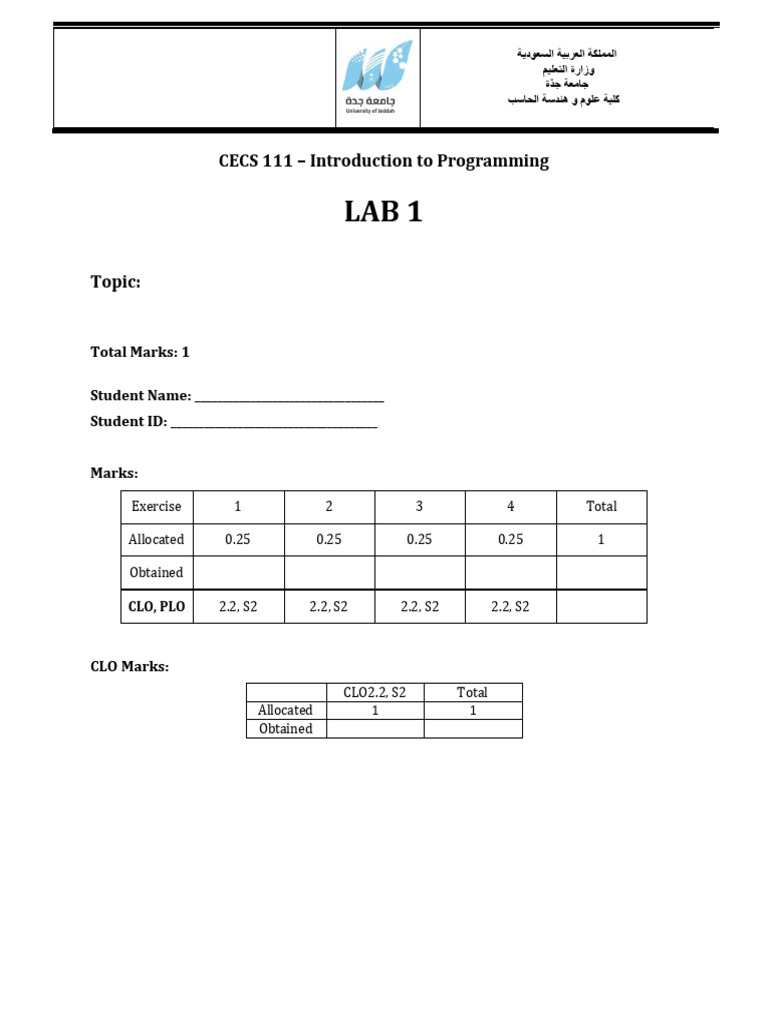 Visual Studio Programming Lab 1 | PDF | Computer Engineering | Computer ...