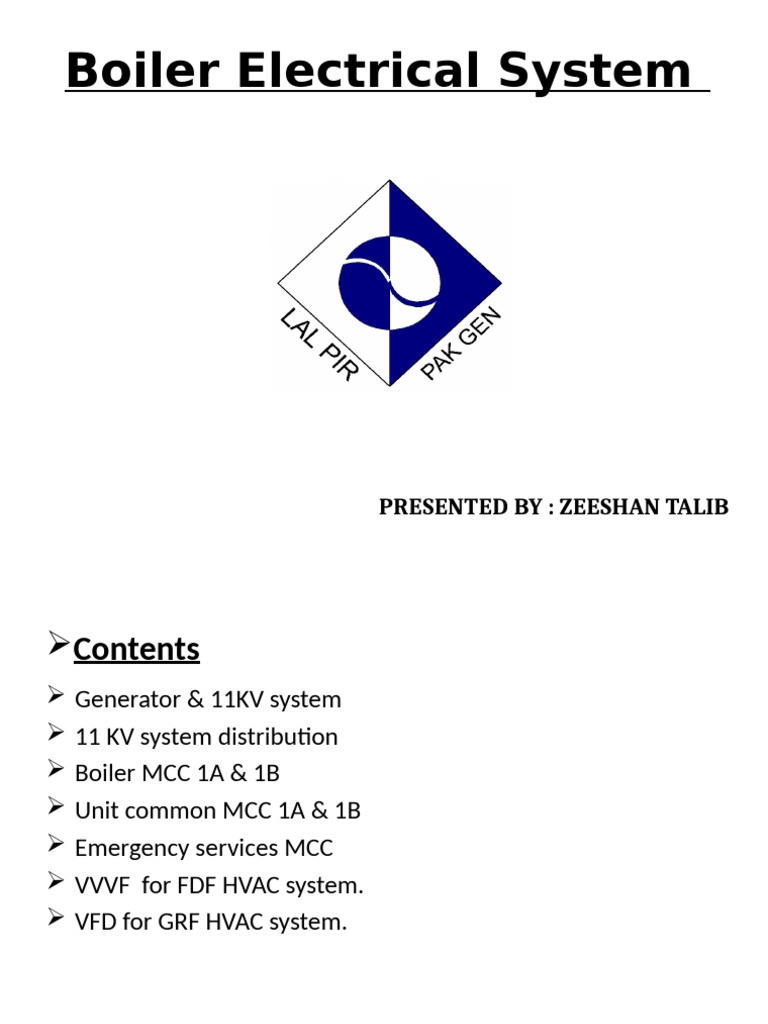 Boiler Electrical System Overview | PDF | Boiler | Energy Technology