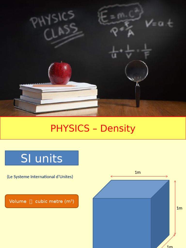 Physics 4 - Density | PDF | Litre | Density