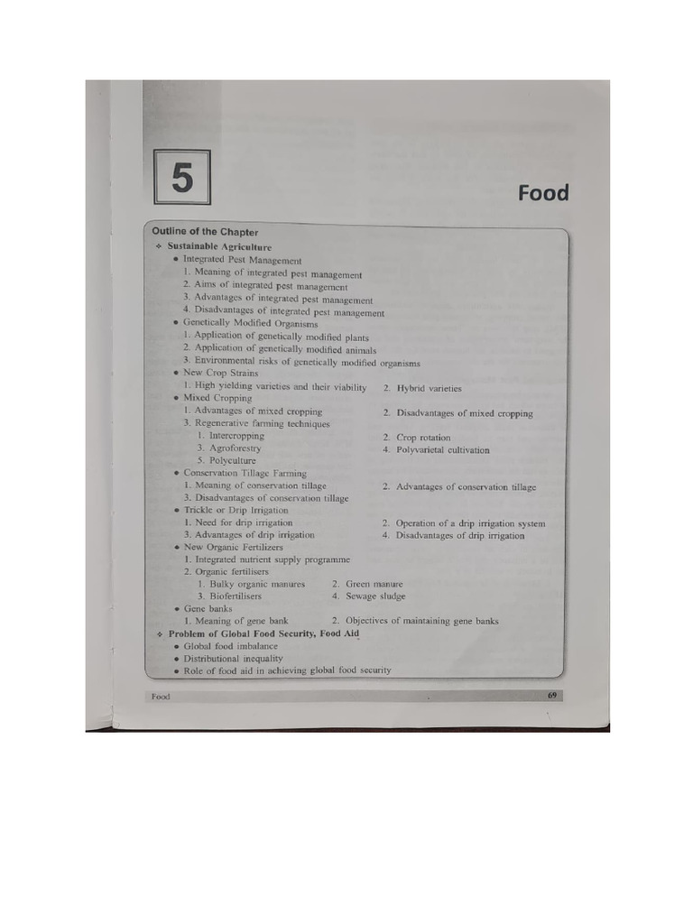 Evs Chapter 5 - Food | PDF