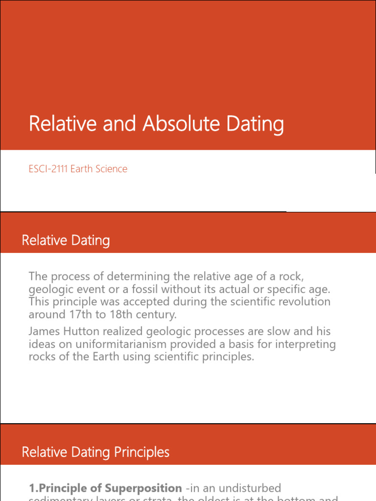 Week 018 Presentation -Relative and Absolute Dating | PDF