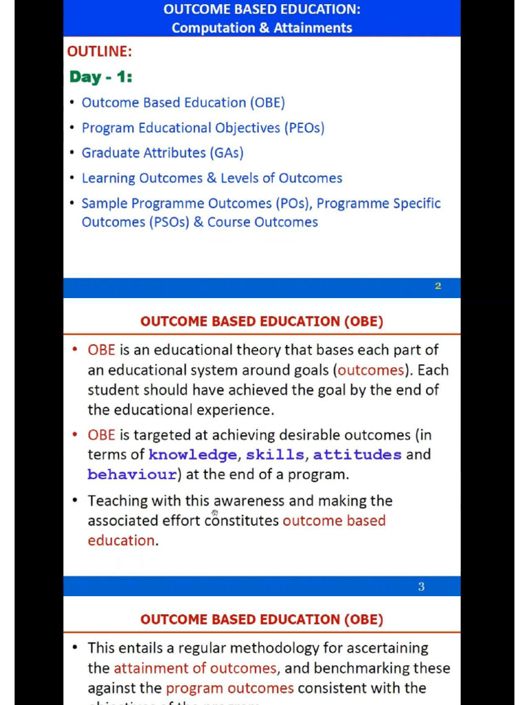Outcome Based Education | PDF