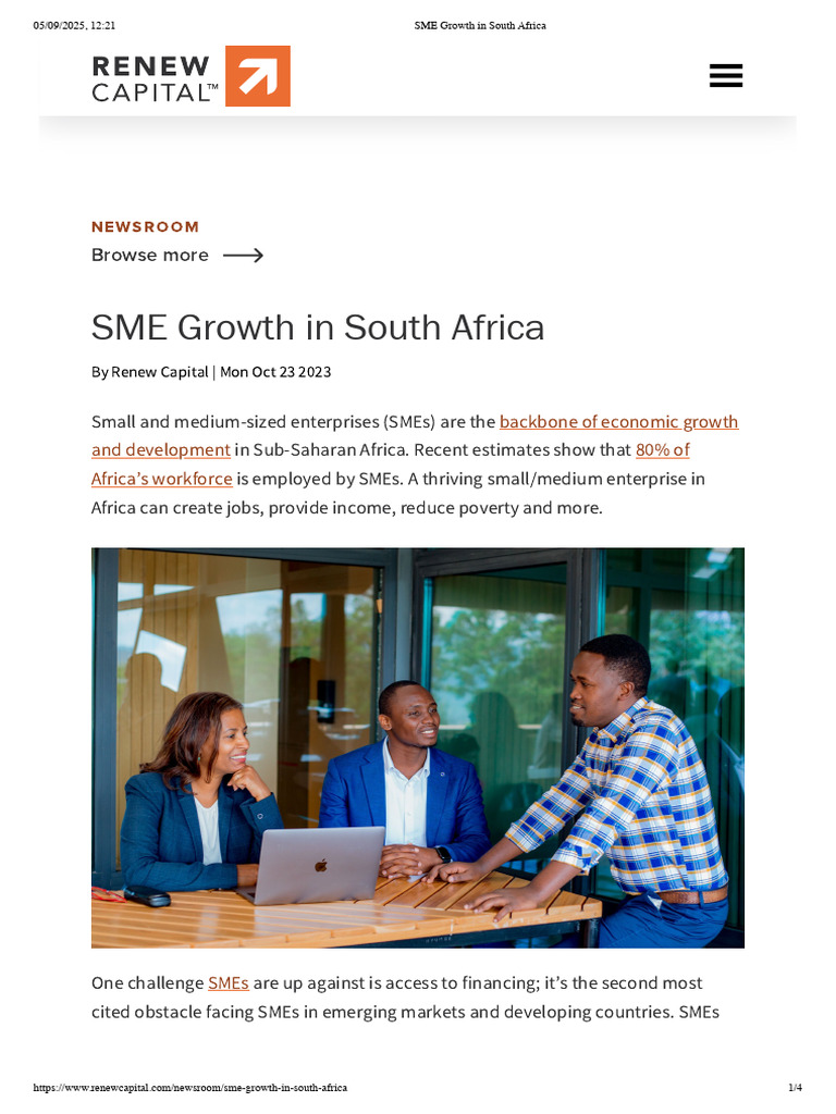 SME Growth Challenges in South Africa | PDF | Private Sector | Business