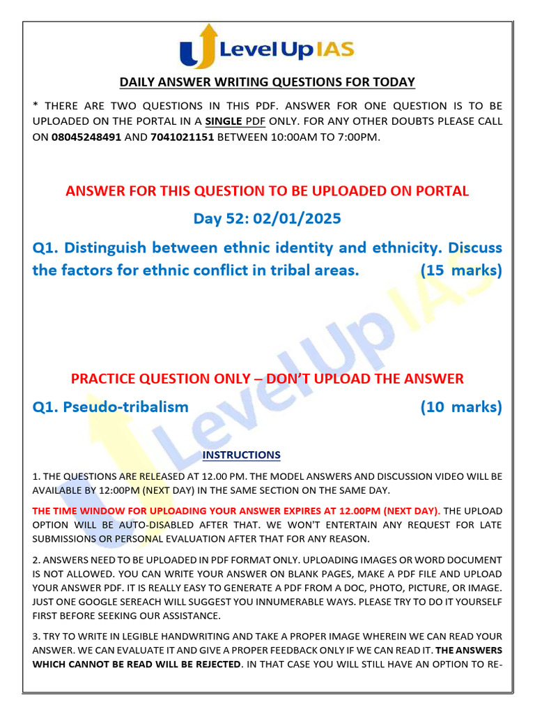 Daily Answer Writing Instructions | PDF | Image Scanner | Computing