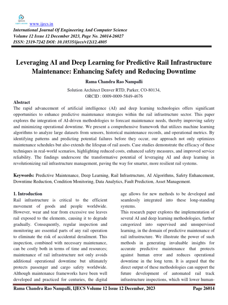 Leveraging AI and Deep Learning For Pred | PDF | Artificial ...