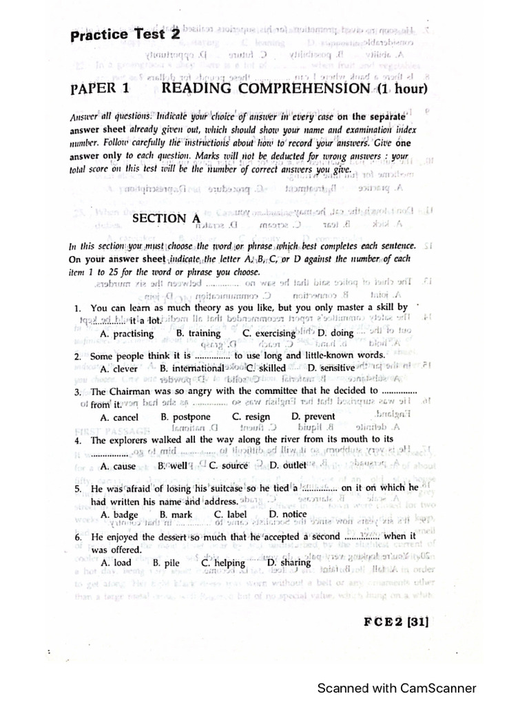 Practice 5 Test 2 | PDF