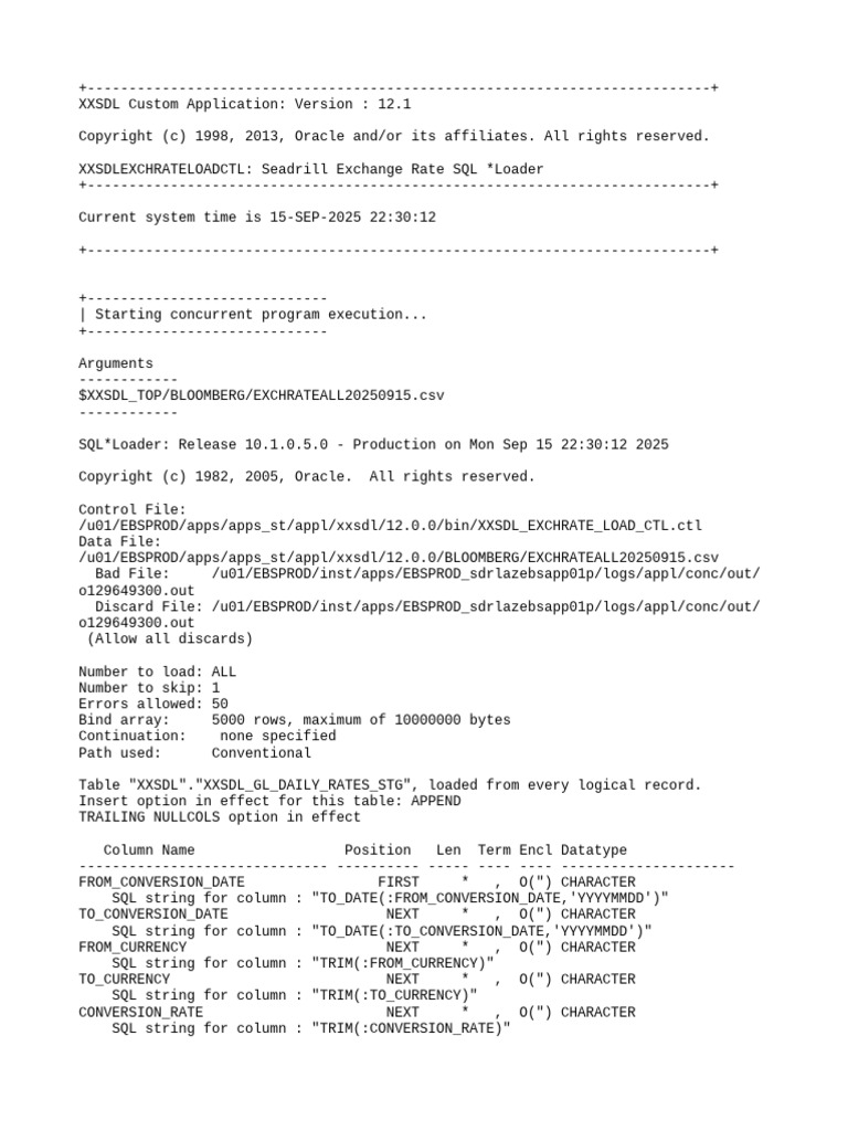 Seadrill Exchange Rate SQL Lo 150925 1 | PDF | Computer Science ...