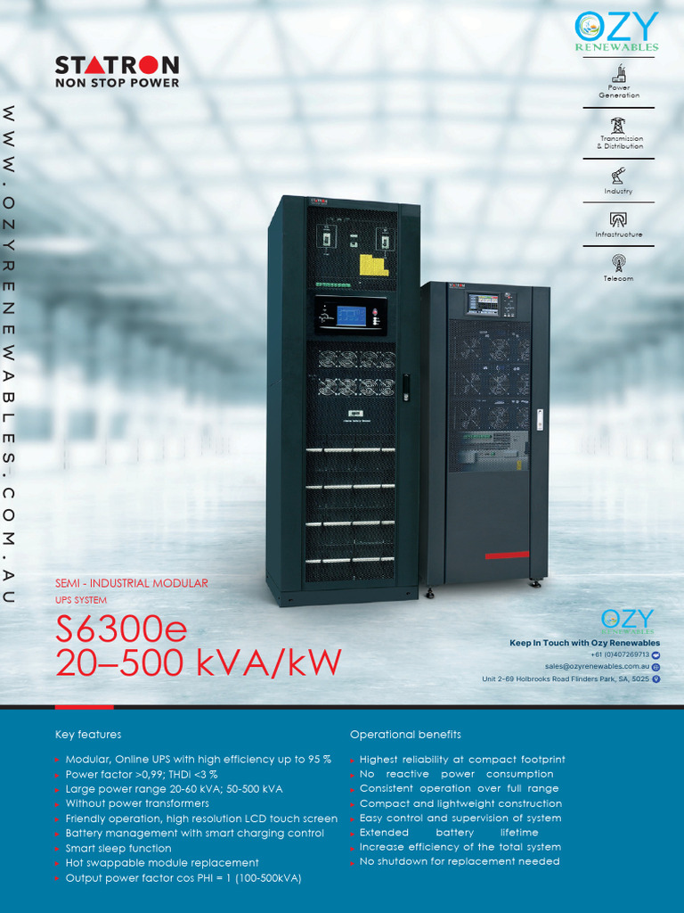 High-Efficiency Modular UPS System | PDF | Electrical Components ...