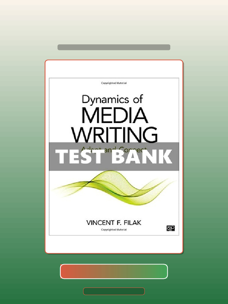 Dynamics of Media Writing Adapt and Connect 1st Edition Filak Ebook and ...