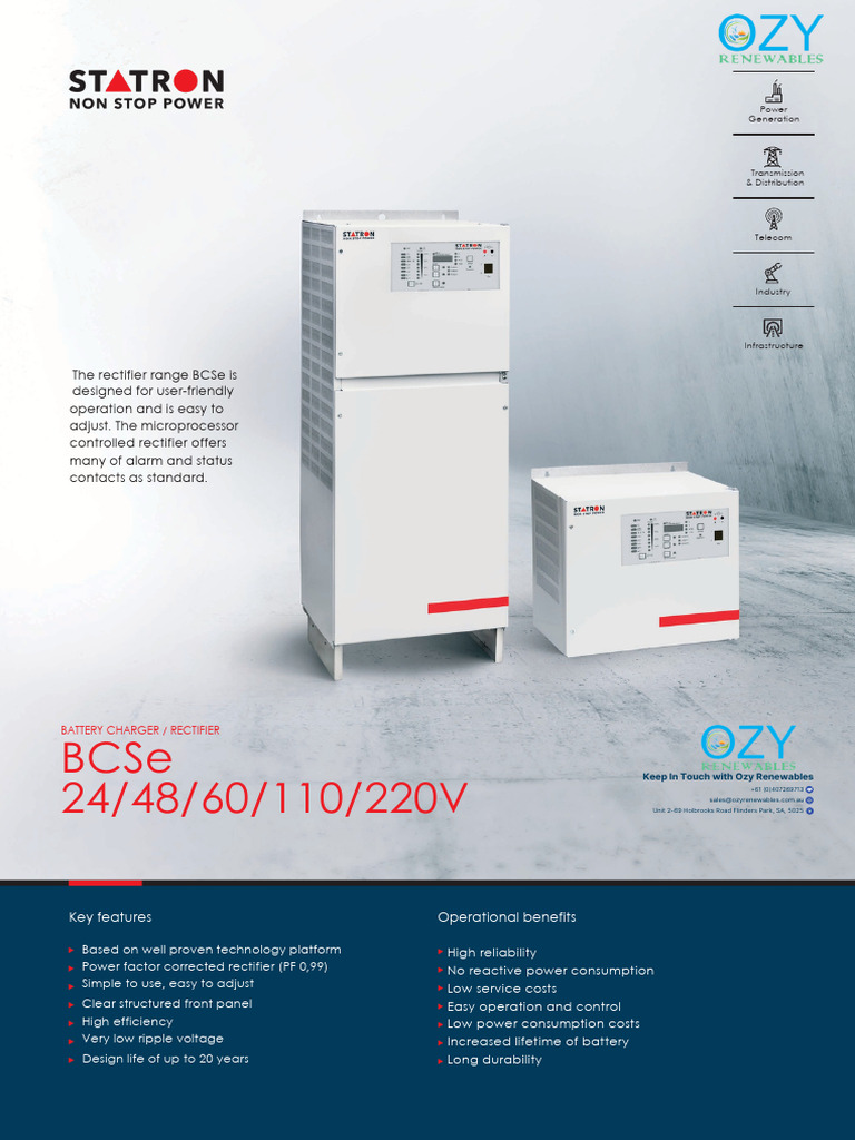 Statron Bcse en Jan2021 PDF | PDF | Rectifier | Electrical Equipment