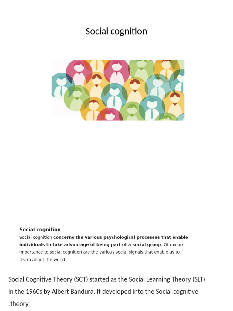 Social Cognition | PDF