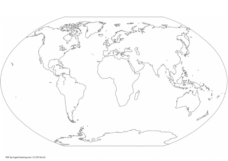 World Map Coloring Page | PDF