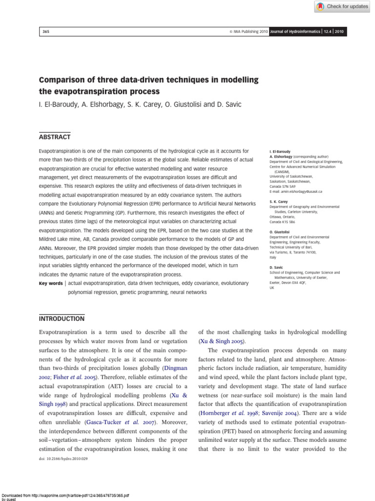 20. Comparison of Three Data-driven Techniques in Modelling | PDF ...