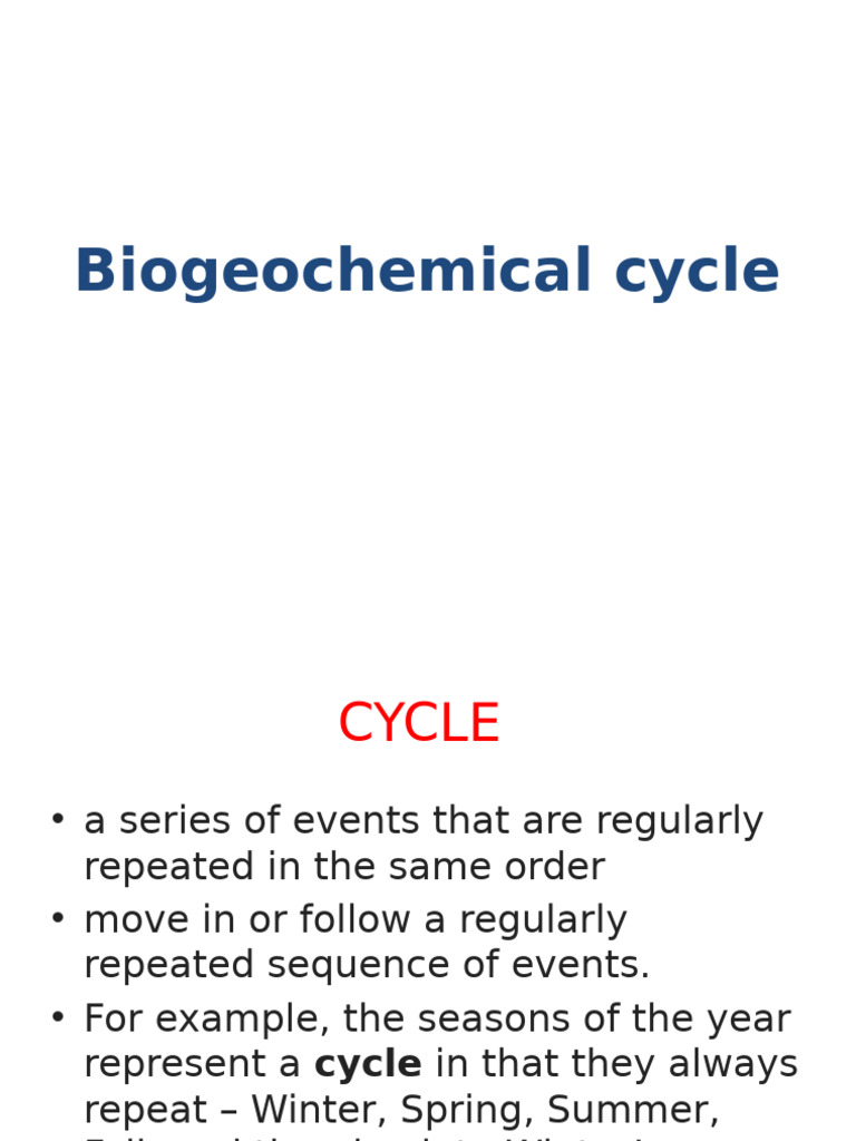 Understanding Biogeochemical Cycles | PDF