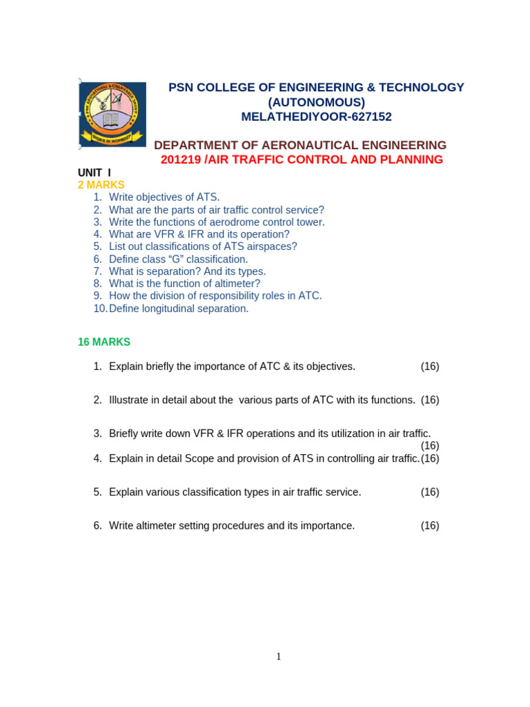 Air Traffic Control and Planning | PDF | Air Traffic Control ...
