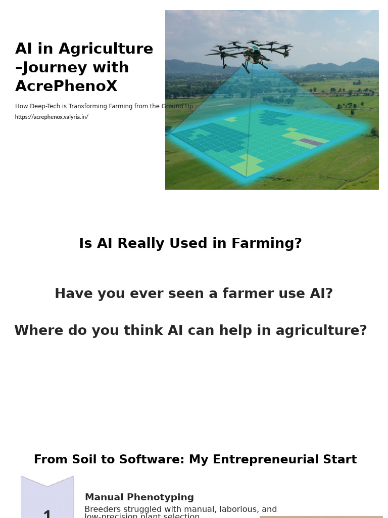 AI Transforming Agriculture with AcrePhenoX | PDF | Artificial ...