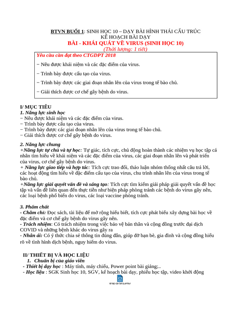 6 - Lê Ngọc Hảo.sh10-Virus | PDF