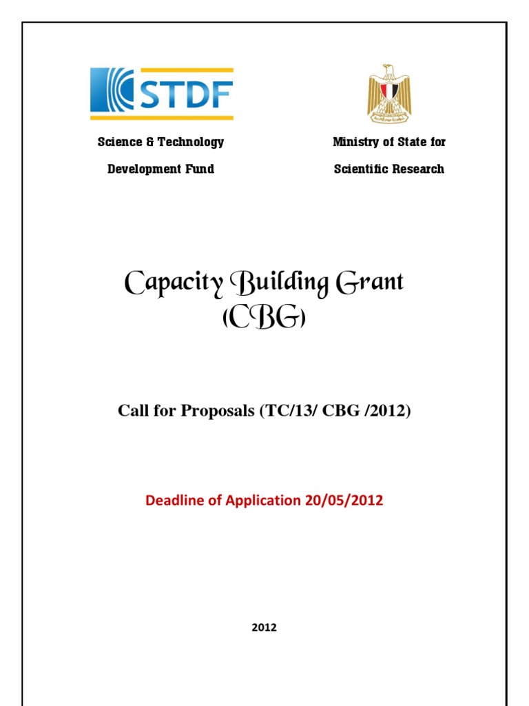 Capacity Building Grant Call for Proposals | PDF | Grant (Money ...