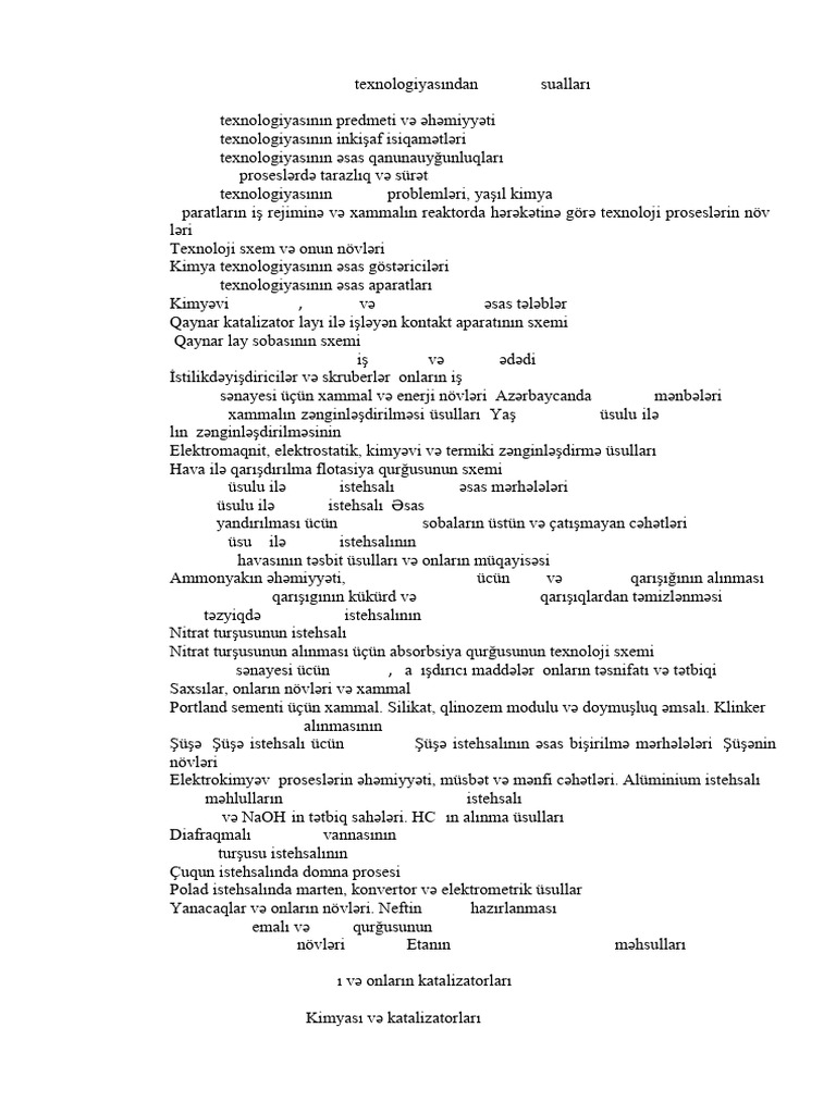 Texnologiya Suallar - 3 | PDF