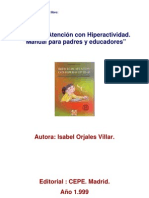 Manual Para Padres y Educadores - Isabel Orjales Tdha