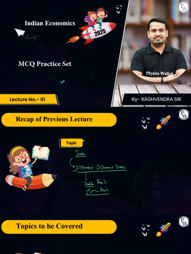 MCQ Practice Set 01 - Class Notes Team SPY | PDF