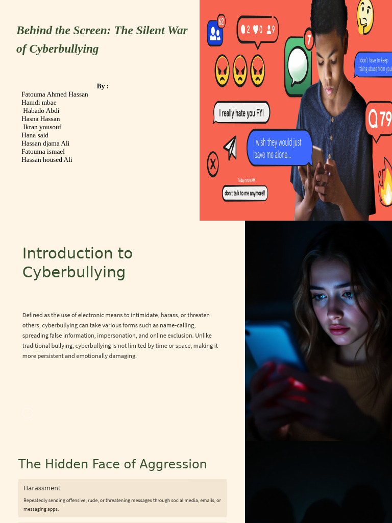 Understanding Cyberbullying Dynamics | PDF | Cyberbullying | Bullying