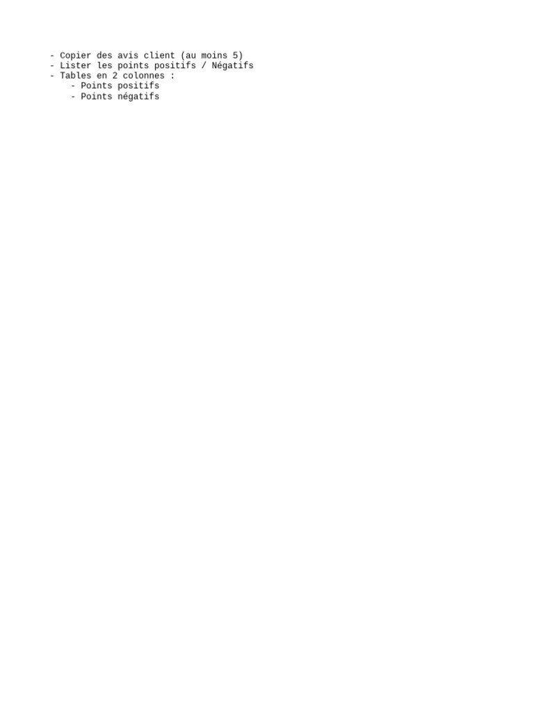 Exercice - Extraire Et Organiser Avis | PDF