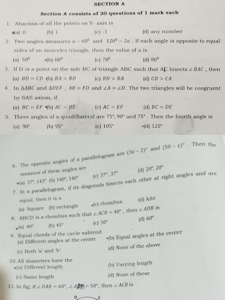 Class 9 Maths Final Exam Question Paper | PDF