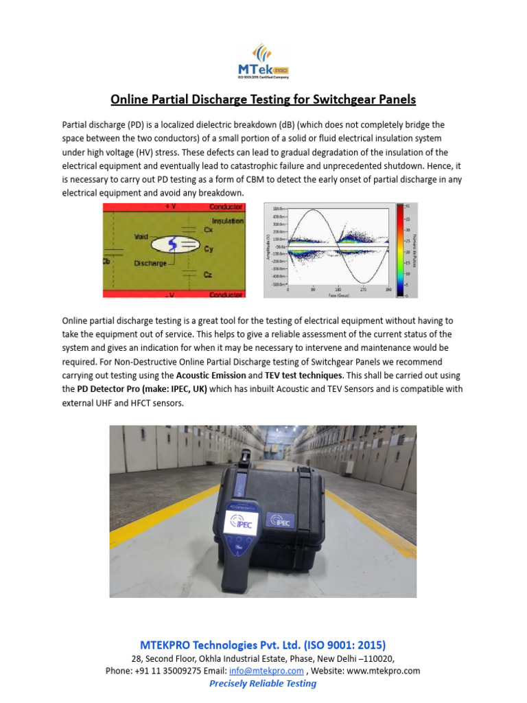 Online Partial Discharge Testing Guide | PDF | Electricity | Electrical ...
