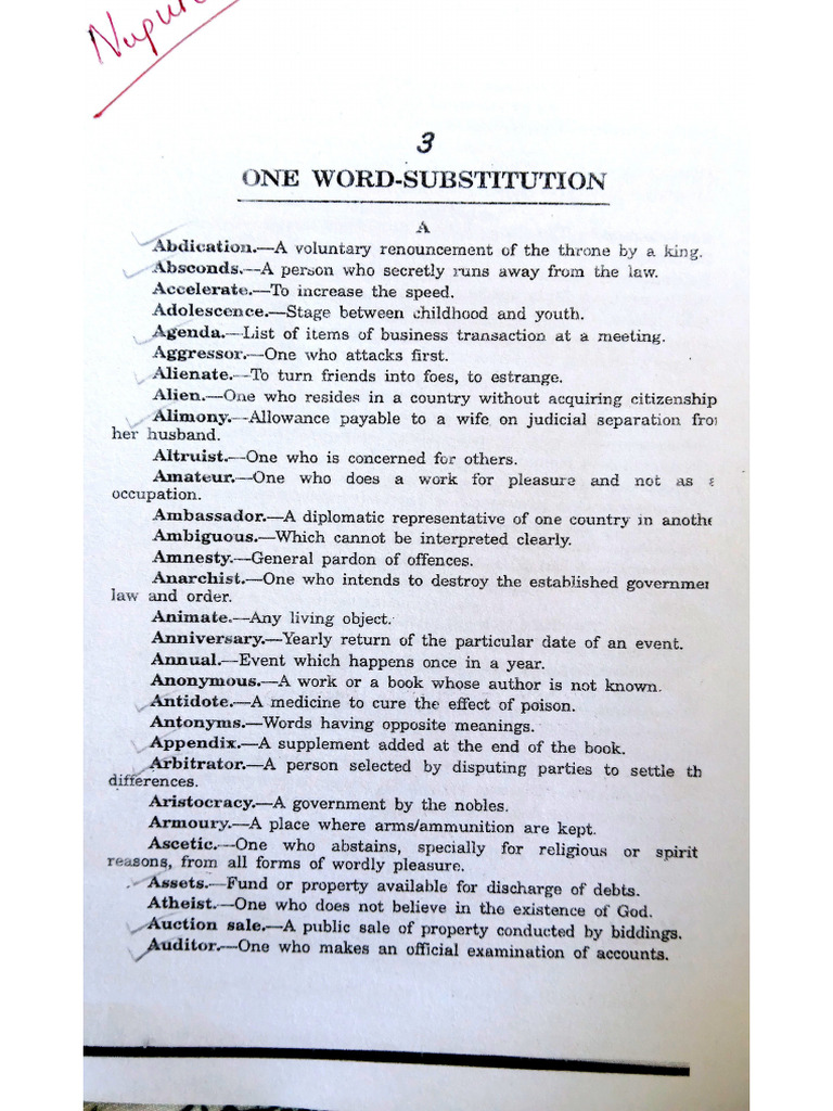 Word Substitution | PDF